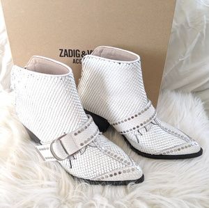 Zadig & Voltaire Cara Snake Embossed Bootie